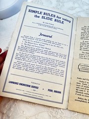 Vintage Lawrence Slide Rule Instruction Booklet