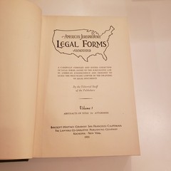 Complete Set American Jurisprudence Legal Forms Annotated State/Fed Volumes Vtg