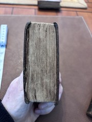 Miniature Leather Bound Book Of Common Prayer. 4”x2.5”x2”. ￼