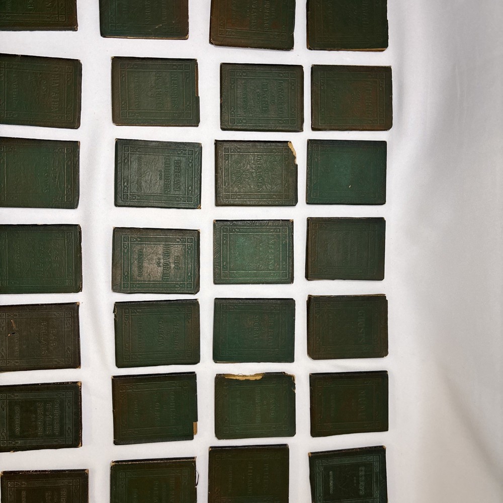 Lot of 28 Little Leather Library Books Green 1920’s Antique Vintage
