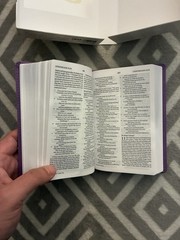 ESV Compact Bible English Standard Purple Paisley Portable TuTone Design