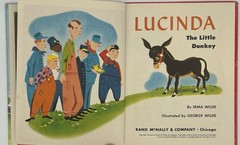 LUCINDA THE LITTLE DONKEY, RAND McNALLY ELF BOOK, HARDCOVER, 1952 Vintage
