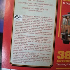 Furia Magazine October 2001 9/11 Ataques Terroristas Cancelacion Grammys Latinos