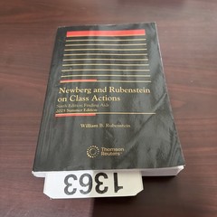 June 2025 NEWBERG and RUBENSTEIN on Class Action Supplement , Vol.10