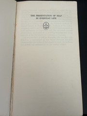The Presentation of Self in Everyday Life Erving Goffman 1959 Anchor Original