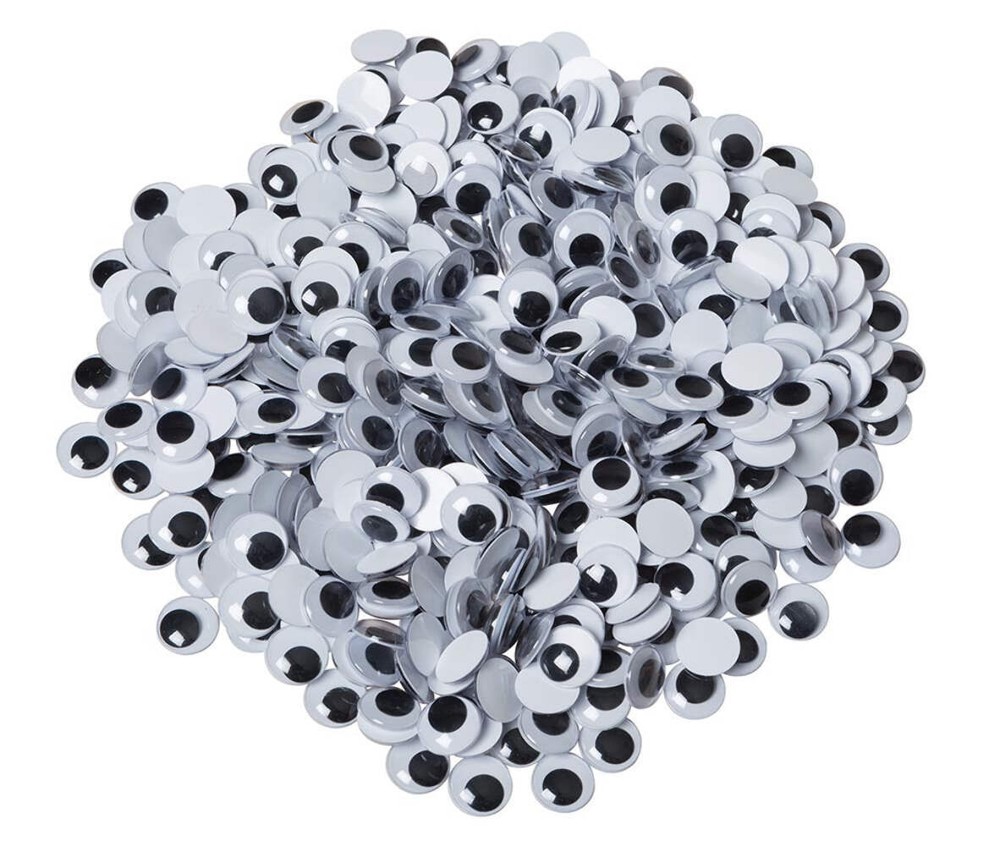 Pacon Wiggle Eyes, Round, 15mm, 500 Count (PAC 3424-02)
