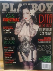 PLAYBOY MAGAZINE December 2002 with LANI TODD / DITA VON TEESE Denzel Washington