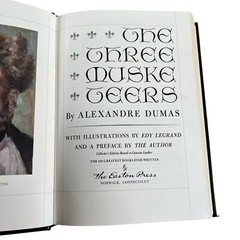 The Three Musketeers Alexandre Dumas Easton Press Leatherbound Sealed