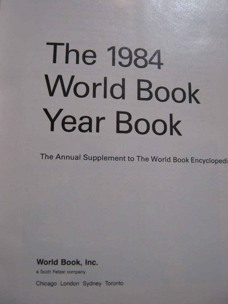 The World Book Yearbook 1984, 608 pages