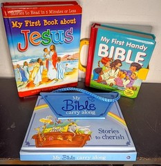 My First Bible Handy Carry Along, First Book About Jesus, 3 Kids Bible Stories