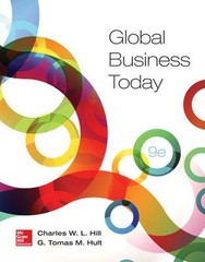 Global Business Today Paperback G. Tomas M., Hill, Charles W. L.