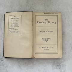 Antique 1923 Faux Leather Bound Ex-library/ The Passing Throng by Edgar A. Guest