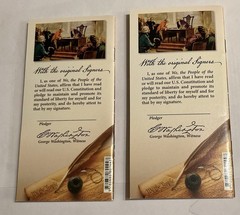 2 Pocket Constitution of United States of America & Declaration of Independence