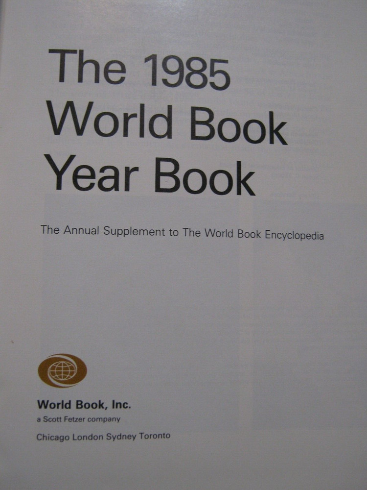 The World Book Yearbook 1985, 608 pages