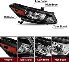Headlight Assembly W/Bulbs for 2008-2012 Honda Accord 2-Door Coupe [ Factory Hal