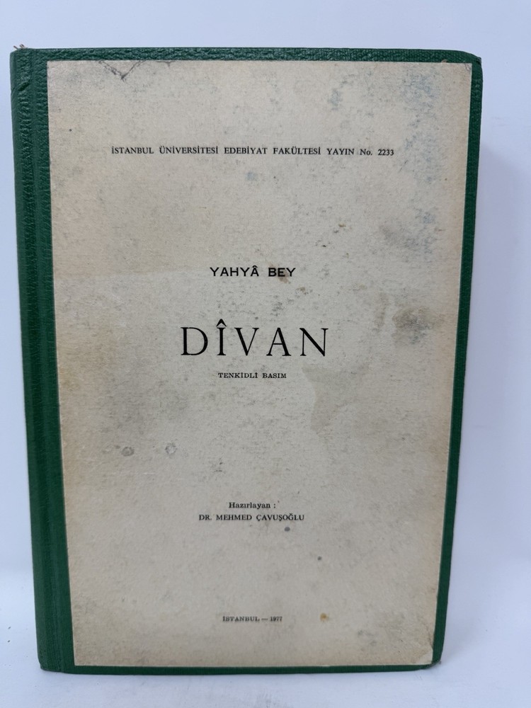 Yahya Bey Divan Tenkidli Basim 1977 Ottoman Turkish Poetry Hardcover