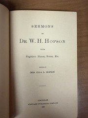 Dr. W.H. Hopson Sermons 1st Edition 1889 Antique Hardcover Standard Publishing