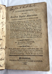 Rare 1808 Fristoe Ketocton Baptist History 1st Ed Page Co Virginia Morris Wood