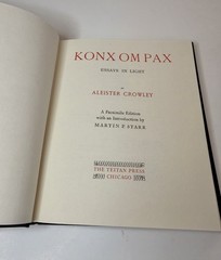 Aleister Crowley; ‘Konx Om Pax’, 1990 Teitan Press Occult RARE