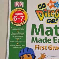 NEW Go Diego Go First Grade 1st Workbook Math Made Easy Homeschool Tutor Teacher
