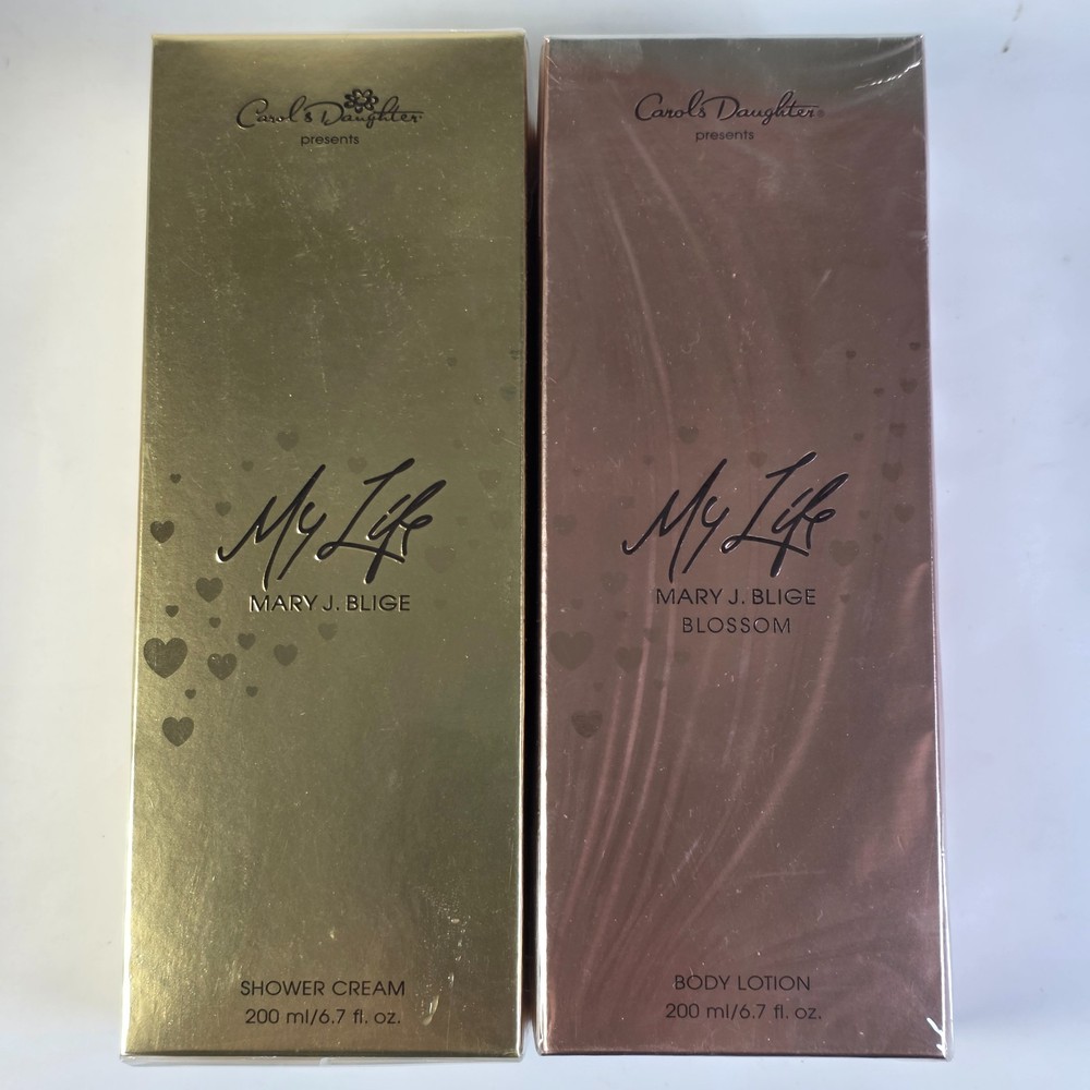 Mary J Blige My Life Shower Cream & Blossom Body Lotion Set 6.7 Oz Sealed