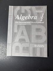 saxon algebra 1/2 (3rd edition) Test forms