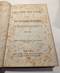 1850 First Edition Lily and the Totem Simms Huguenots Florida Original Cloth