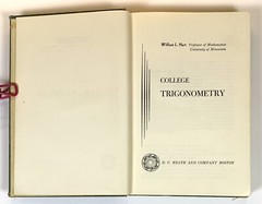 College Trigonometry William Hart Vintage 1951 Mathematics Textbook 130 Pages
