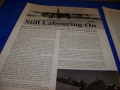 LOCKHEED C-130 “STILL LABORING ON” & B-36 PEACEMAKER.. 2-PAGE CUTAWAY (568JJ)