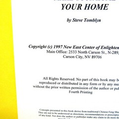 Feng Shui Basics Soft Cover Book Steve Tomblyn Paperback 24 Pages US Seller
