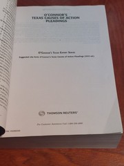 O’Connor’s Texas Causes of Action Pleadings 2023 Thomson Reuters