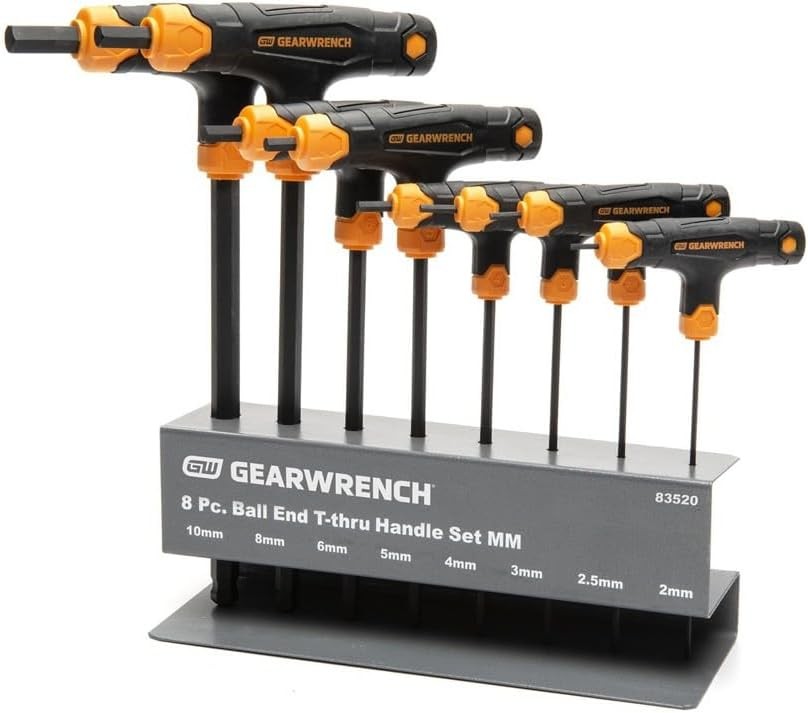 GEARWRENCH 8 Piece Metric Ball End 2mm 2.5mm 3mm 4mm 5mm 6mm 8mm 10mm