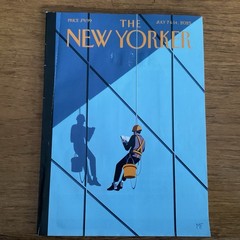 New Yorker 2025 July 7/14~Literary height~window cleaner reads~Christoph Niemann