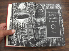GERALD’S GAME STEPHEN KING LIBRARY 1992 RED FAUX LEATHER HB 332 PAGES HORROR