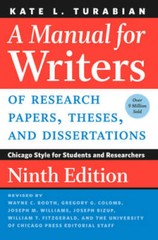 A Manual for Writers of Research Papers, Theses, and Dissertations, – VERY GOOD