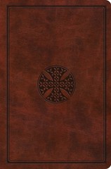 Esv Value Compact Bible*-Chestnut Mosaic Cross Design Trutone