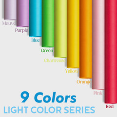 Colored Copy&Print Paper 8.5X11 Inches,180 Sheets 9 Colors Rainbow A4 Printer Pa