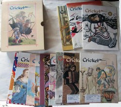 Lot of 14 Cricket Magazines for Children 1996-1998 w/Storage Box