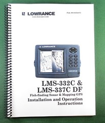 Lowrance LMS-332C Instruction Manual: 216 Pages & Protective Covers