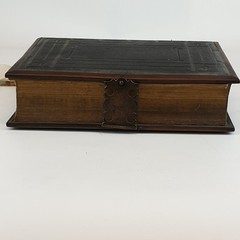 Holy Bible 1861 Antique George E Eyre London Large 9″ x 12″ 3″ Thick Metal Edge