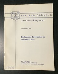 Air War College Associate Program/Air University Background Info Mainland China