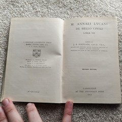 Lucan De Bello Civili Liber VII 1913 Revised Edition J.P. Postgate Cambridge