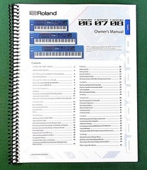 Roland Fantom 06 Owner’s Manual: 36 Pages Full Color & Protective Covers!
