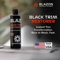 BLAZON Black Trim Restorer 8 oz – Dye-Infused Solution for Car Trim