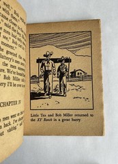 THREE 1949 VINTAGE “SWAP-IT” BOOKS MINI ILLUSTRATED STORIES COWBOYS 4.25” x 3.5”