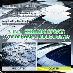 Ceramic Spray Coating 6.8oz – Hydrophobic Car Paint Sealant – Spray on & Wipe…