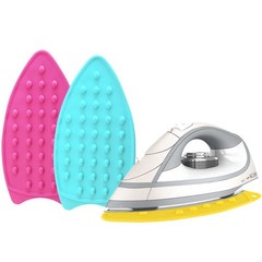 2Pack Silicone Iron Rest Pad, Thicker Series 26.5*14*0.7cm, Pink+mint Green
