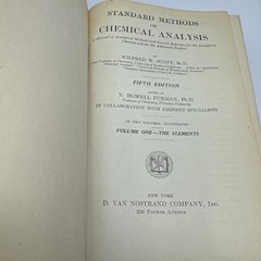 Scott’s Standard Methods of Chemical Analysis Fifth Edition Vols 1 & 2 HC 1945