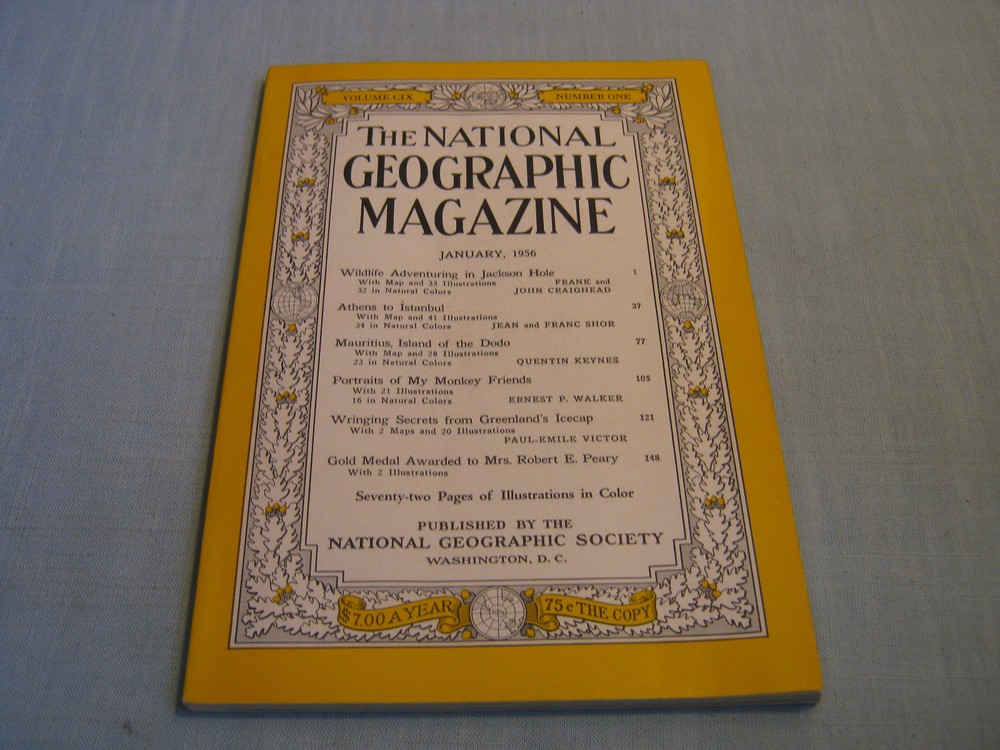 VINTAGE NATIONAL GEOGRAPHIC January 1956 ATHENS TO ISTANBUL Mauritius MONKEYS