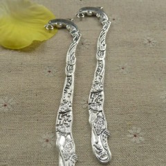Free Ship 12 pcs tibetan silver dolphin bookmarks 123x25mm L-4376